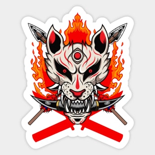 Kitsune Mask 2 Sticker